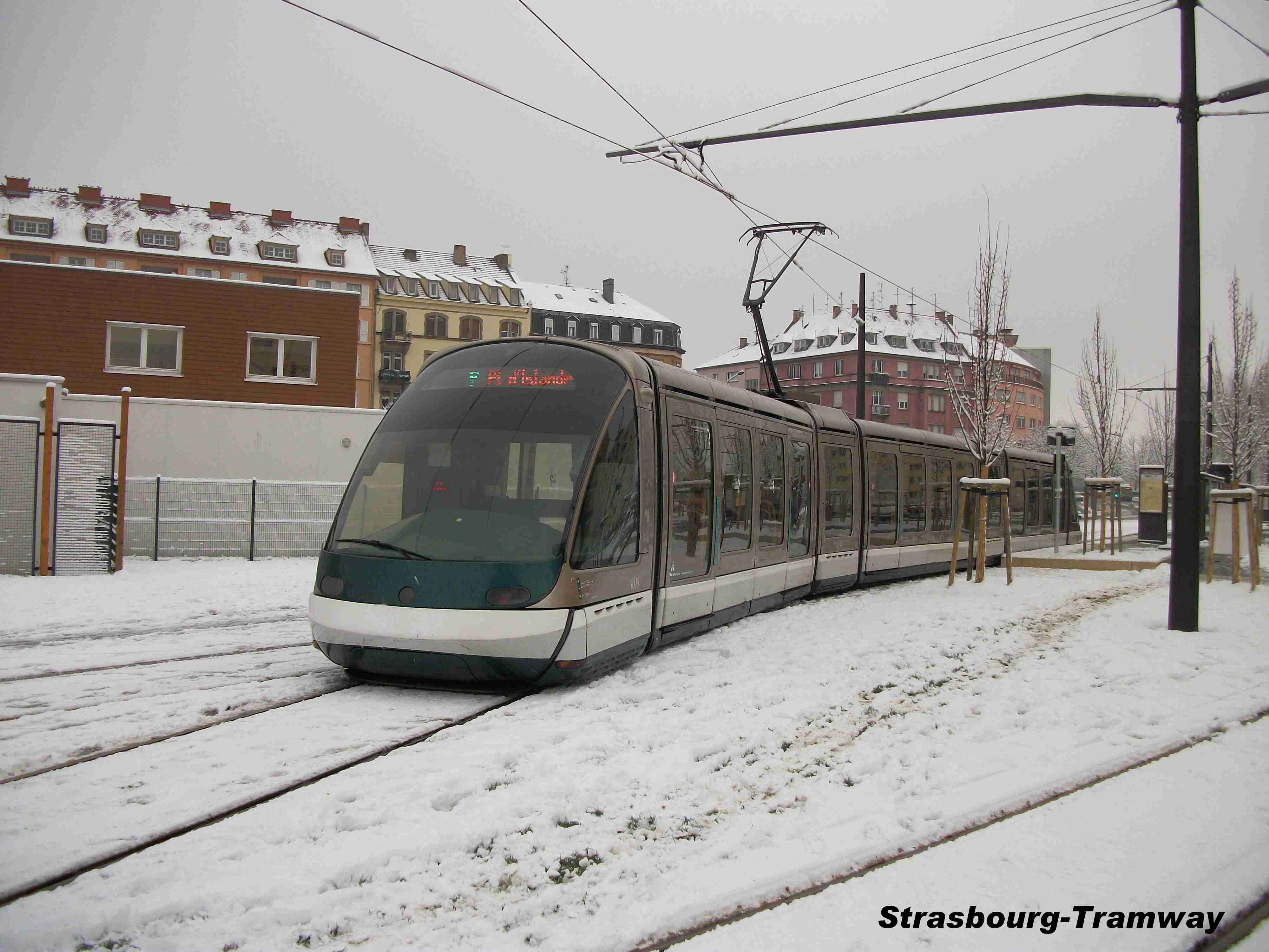 La rame 1019 arrive  quai.